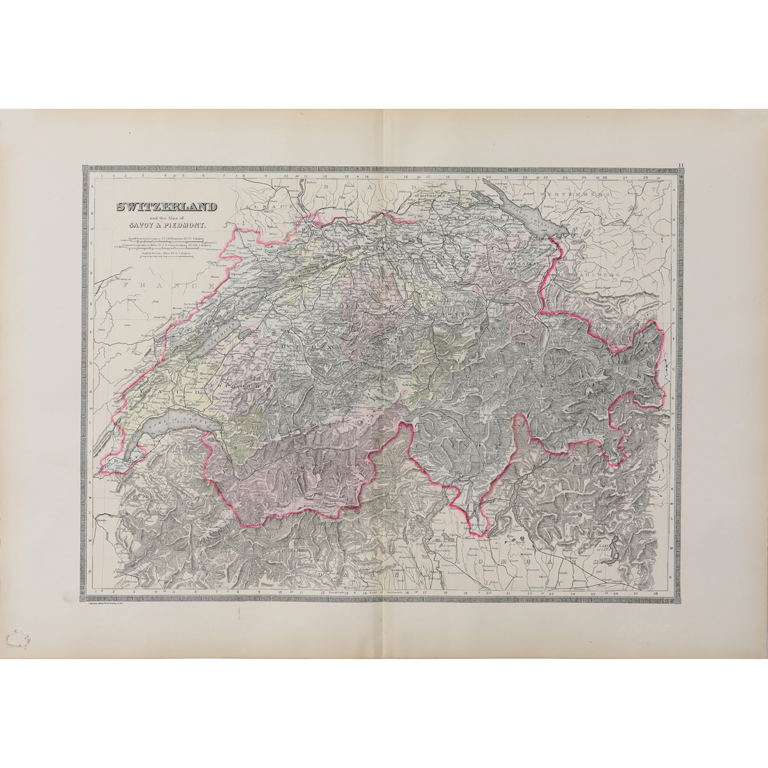 Appraisal: MAP SWITZERLAND AND THE ALPS OF SAVOY AND PIEDMONT Switzerland