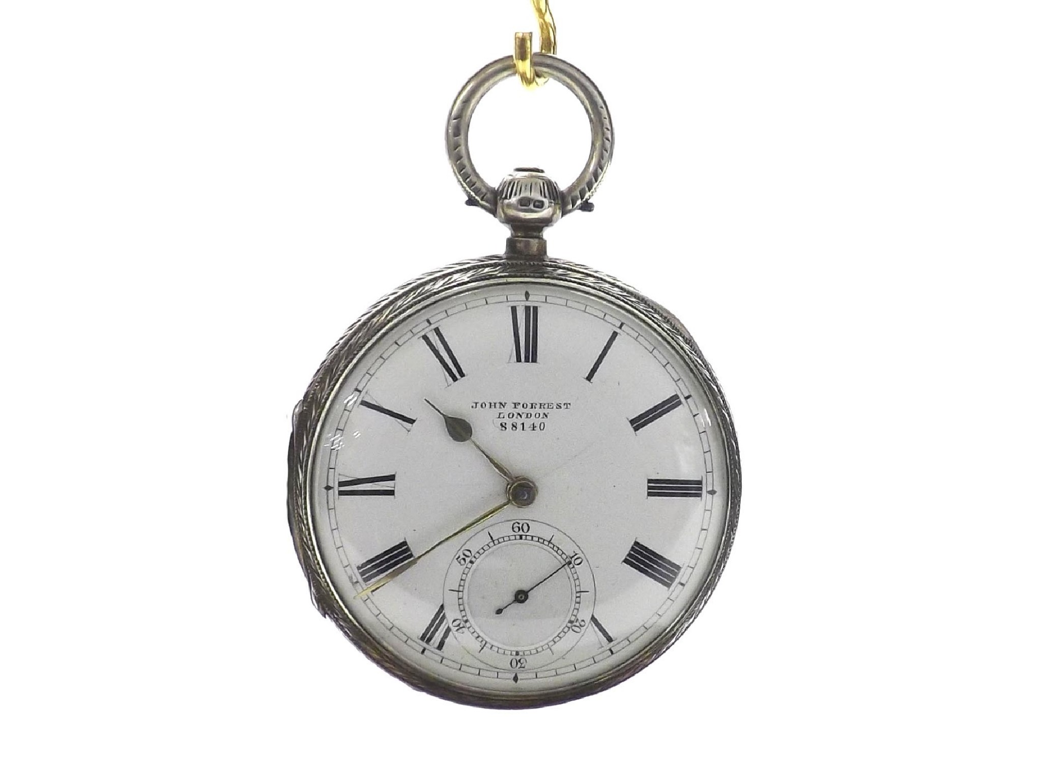 Appraisal: John Forrest London silver fusee lever pocket watch Chester movement