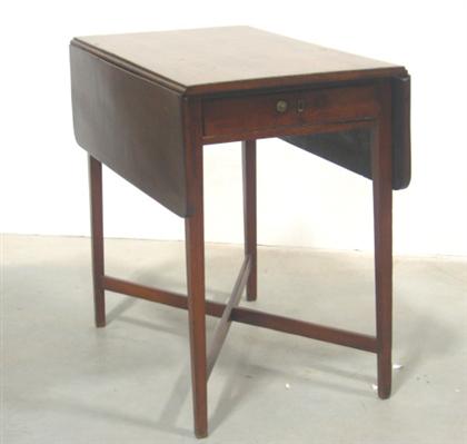 Appraisal: Federal mahogany pembroke table Rectangular top with conforming leaves on