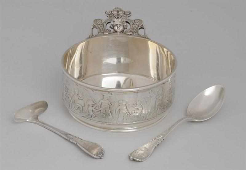 Appraisal: TIFFANY CO SILVER CHILD'S PORRINGER - numbered and with relief