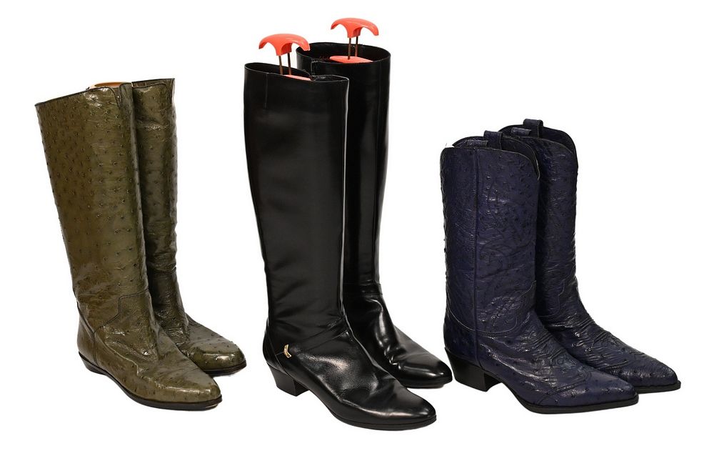 Appraisal: Three Piece Lot of Designer Boots to include Susan Bennis