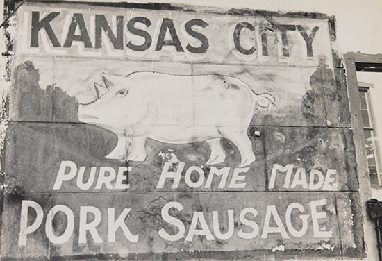 Appraisal: EVANS WALKER - Untitled Kansas City billboard Silver print x