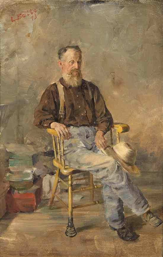 Appraisal: Louis Betts American - Old Man in a Spring Rocker