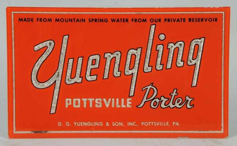 Appraisal: s- s Yuengling Porter Reverse on Glass Sign Only a