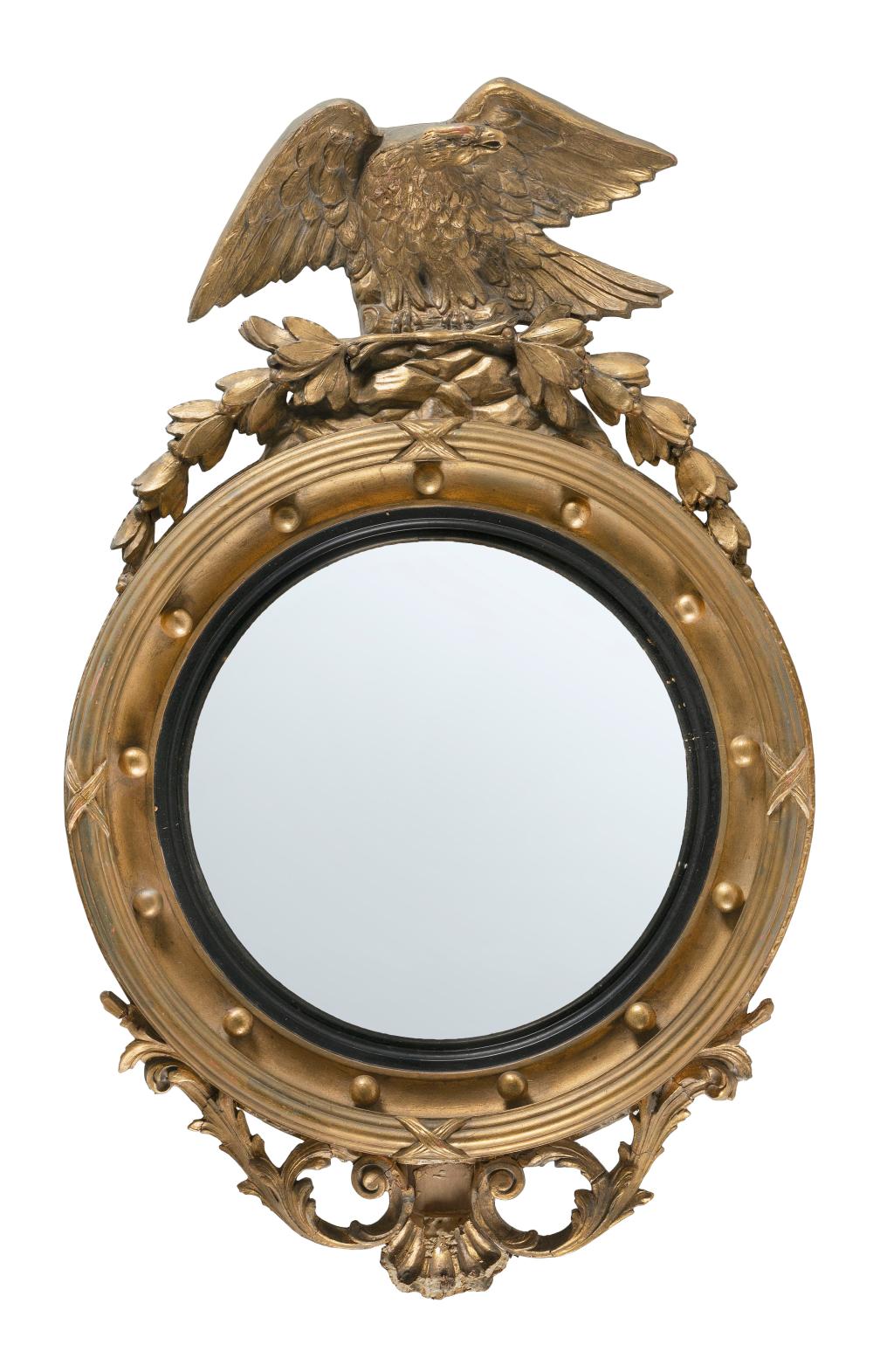 Appraisal: FEDERAL-STYLE BULL'S-EYE MIRROR LATE TH EARLY TH CENTURY HEIGHT WIDTH