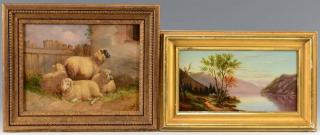 Appraisal: Landscapes incl Pastoral w Sheep st item Hudson River School