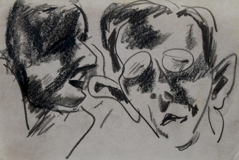 Appraisal: Henry George Keller American - An Earful charcoal on paper