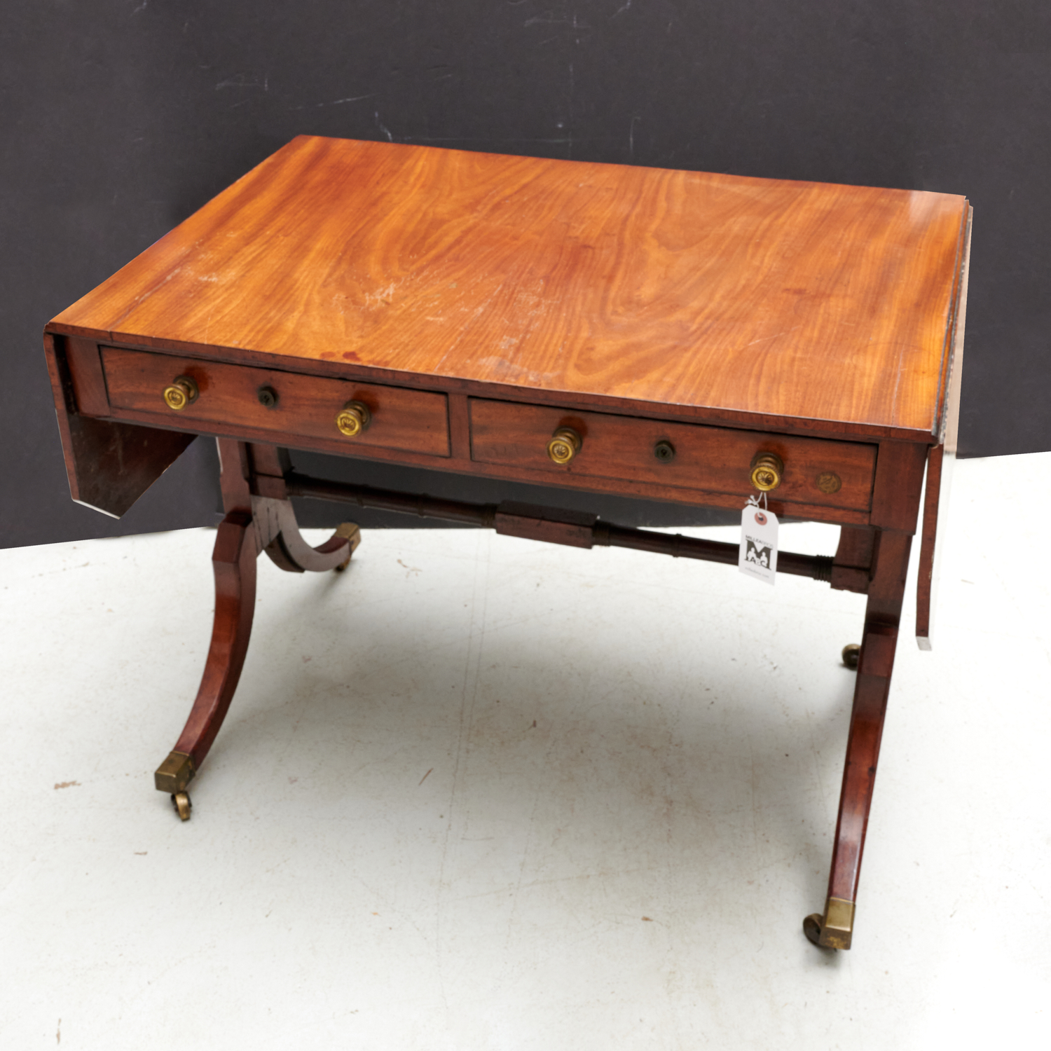 Appraisal: REGENCY DOUBLE DROP LEAF SOFA TABLE th c English with