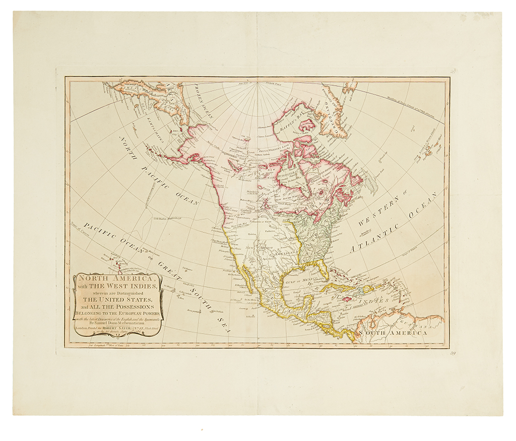 Appraisal: DUNN SAMUEL North America with the West Indies wherein are