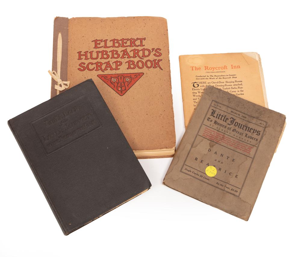 Appraisal: ARTS CRAFTS BINDINGS Four titles Hubbard Elbert Little Journesy Home