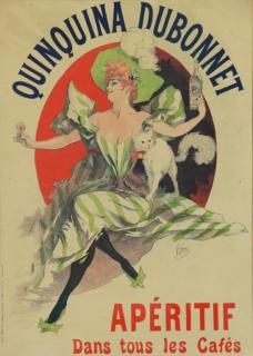 Appraisal: CHERET Jules Quinquina Dubonnet Color Lithograph Poster Jules Cheret French