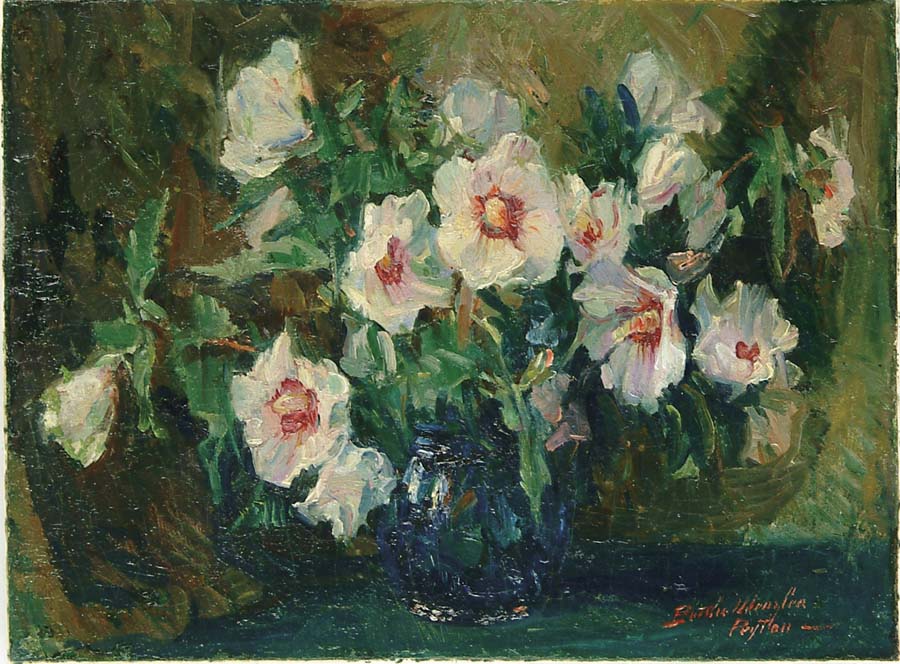 Appraisal: BERTHA S MENZLER DRESSLER PEYTON American - WHITE FLOWERS IN