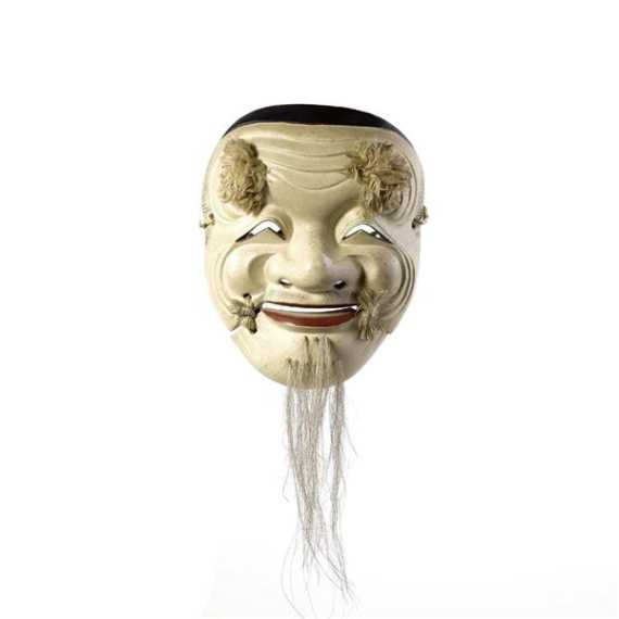 Appraisal: N -MASKE Japan H cm Holz farbig gefasst Typ Okina