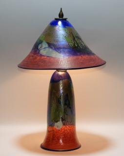 Appraisal: Bruce Stowell Contemporary Art Glass Table Lamp CALIFORNIA TH CENTURY