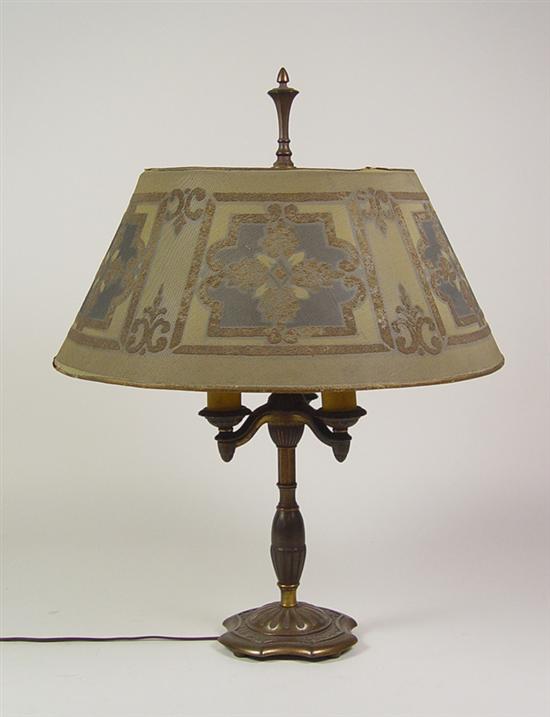 Appraisal: Arts Crafts Lamp Circa Brass Rembrandt table lamp with original