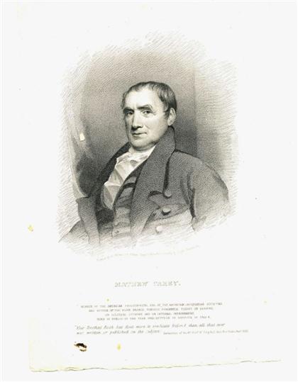 Appraisal: Engraved Portraits Thomson J after Neagle John Mathew Carey London