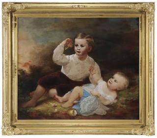 Appraisal: Attributed to Washington Bogart Cooper Tennessee Louisiana - Two Children