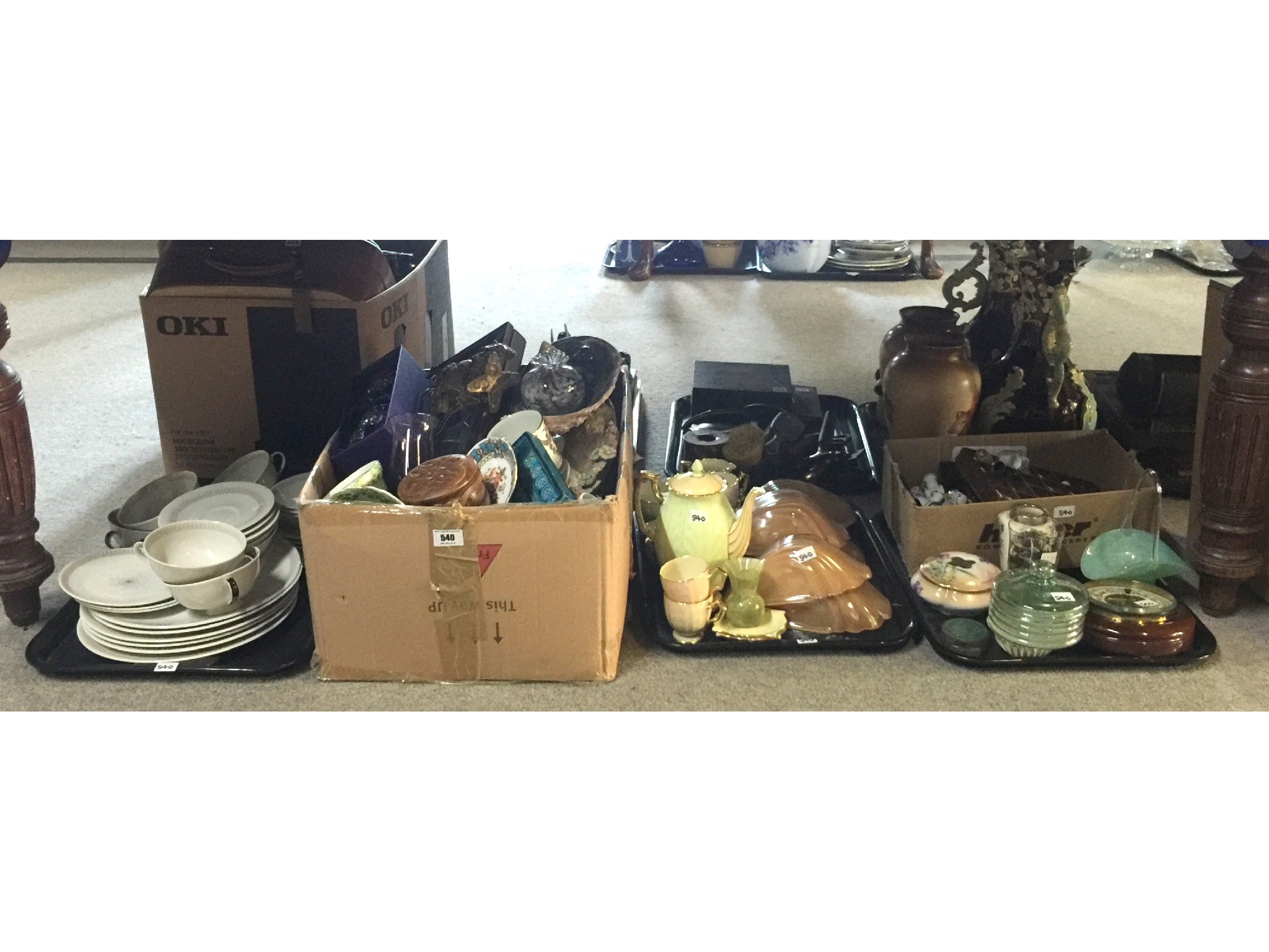 Appraisal: A lot comprising Doulton dinnerware a box of bric-a-brac two