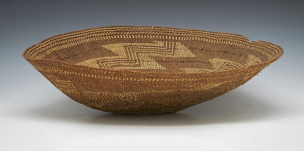 Appraisal: Large Native American basket dia Large Native American basket shallow