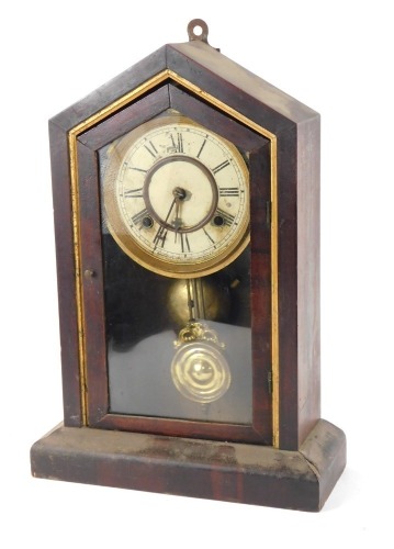 Appraisal: A late thC Ansonia Clock Company mahogany mantel clock the