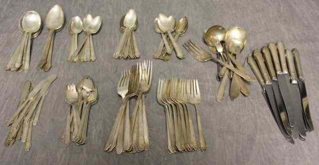 Appraisal: STERLING Gorham Flatware Set Includes large dinner forks luncheon forks