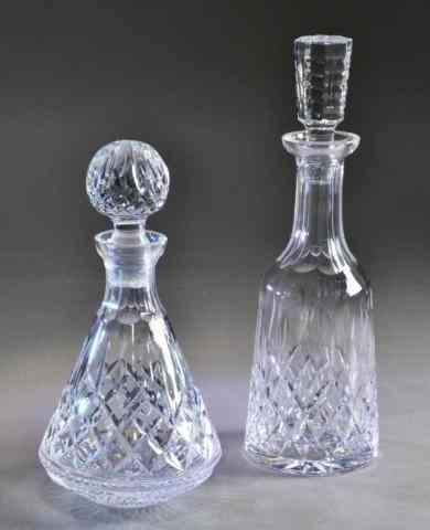 Appraisal: WATERFORD CUT CRYSTAL DECANTERBeautiful cone-shaped decanter with globe cut crystal