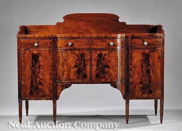 Appraisal: An American Federal Mahogany Cross-Banded and Inlaid Sideboard c Mid-Atlantic