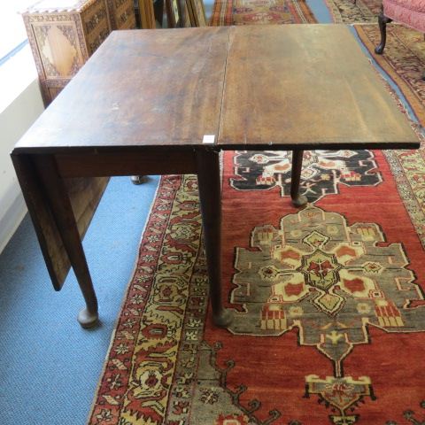 Appraisal: Period Black Walnut Dropleaf Table tall wide wide when open