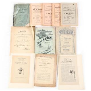 Appraisal: Eleven French Medical and Related Catalogues and Circulars late th-early