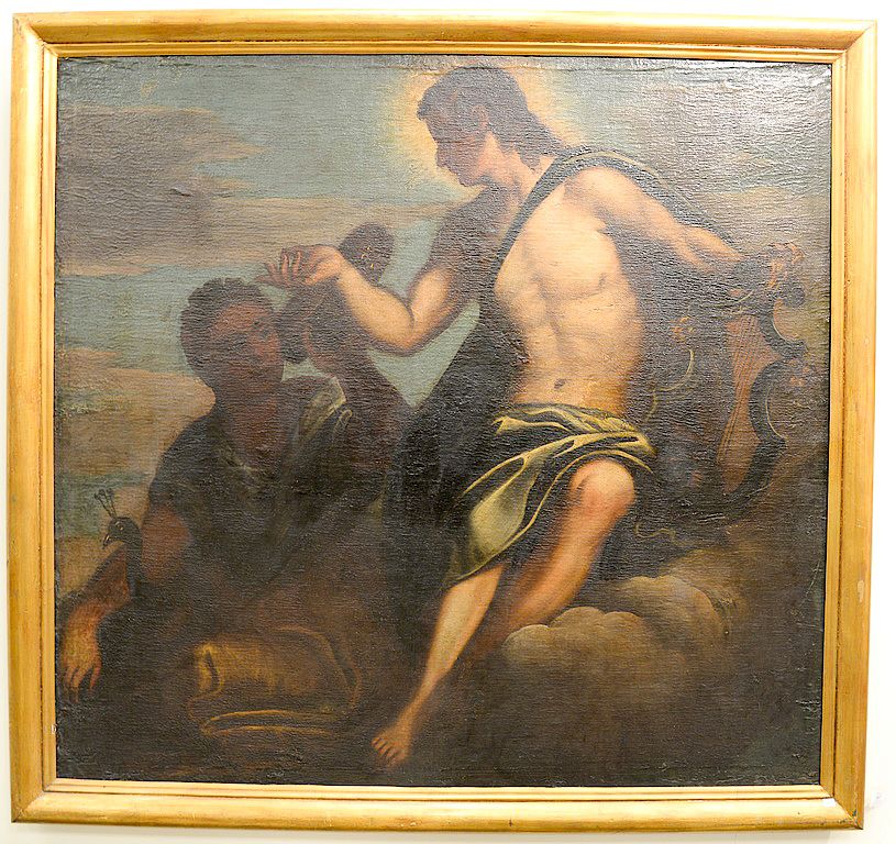 Appraisal: Large Italian School oil on canvas Two Male Figures with