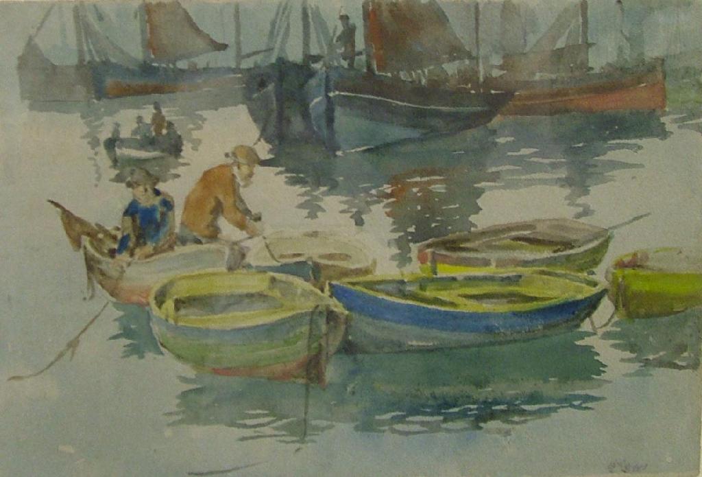 Appraisal: By E G Webb th century Newlyn School - pair