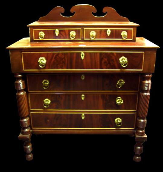 Appraisal: American Late Classical Mahogany Chest second quarter th century the