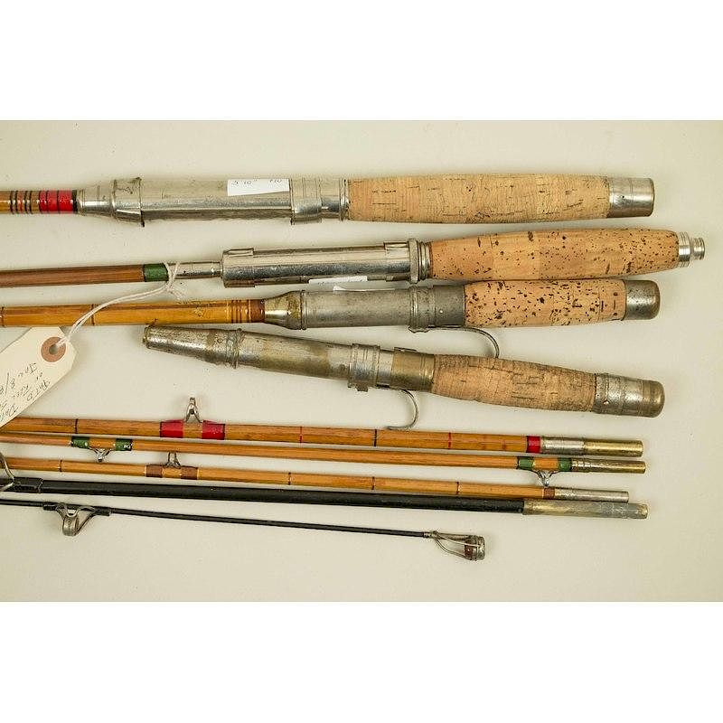 Appraisal: Vintage Spinning Rods Four vintage spinning rods including three split