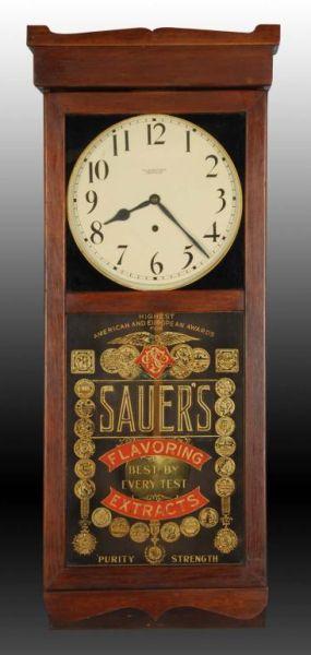 Appraisal: Sauer's Extracts Regulator Clock Description Circa to Restoration on the