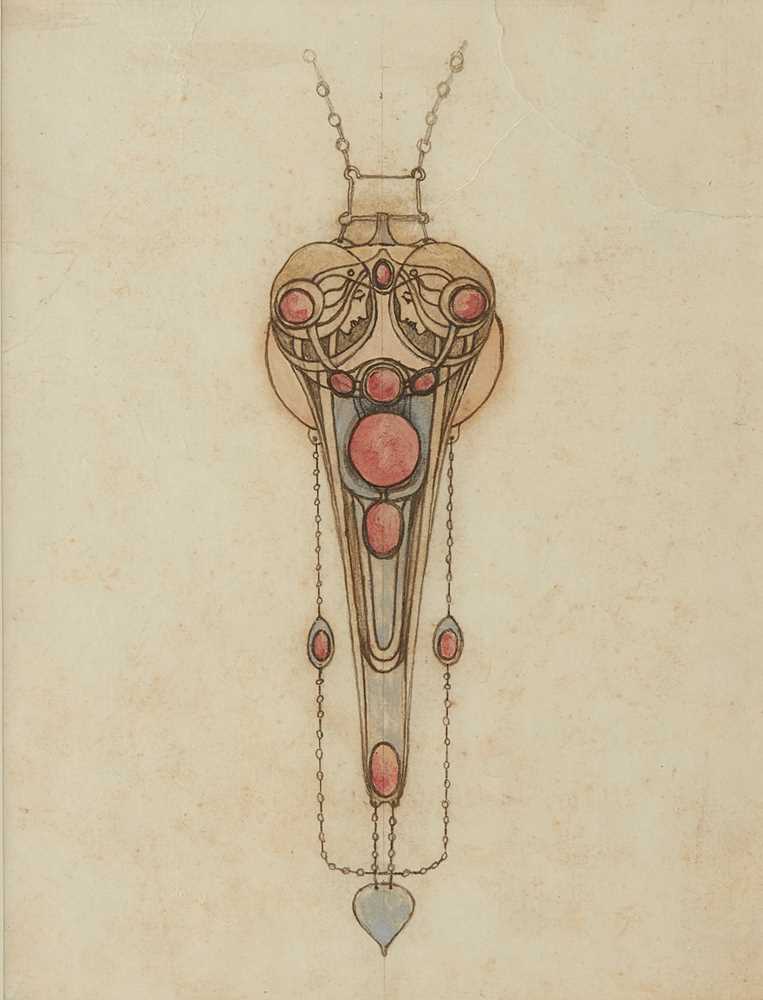 Appraisal: FRANCES MACDONALD MCNAIR - DESIGN FOR A PENDANT CIRCA -