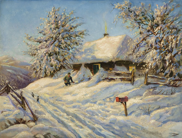 Appraisal: WESTCHILOFF CONSTANTIN A American Russian - Shoveling Out oil on