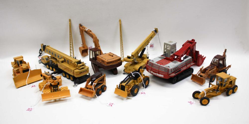 Appraisal: COLLECTION OF TEN DIECAST SCALE MODELS NZG No Grove crane