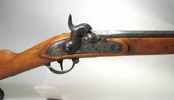 Appraisal: A German Model percussion conversion musket The inch caliber barrel