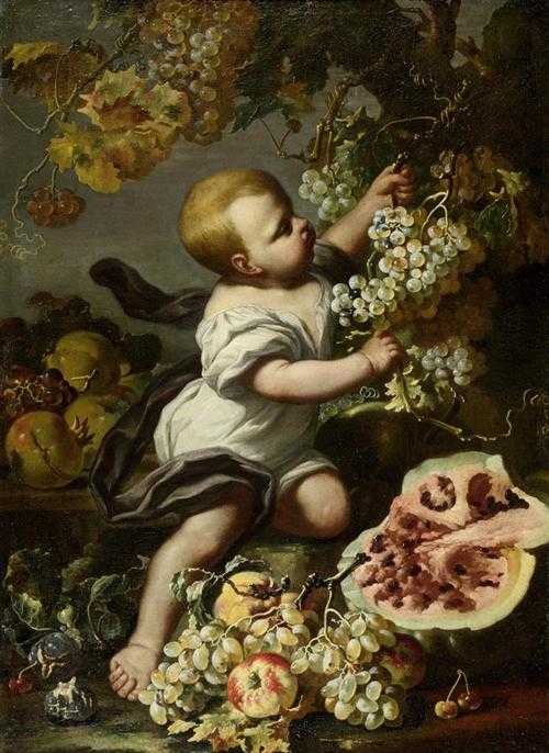 Appraisal: CAMPIDOGLIO MICHELANGELO DI Rome Circle of Still life with grapes