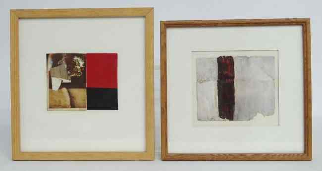 Appraisal: Lot two mixed media pcs both signed William McGee William