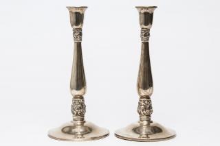 Appraisal: International Silver Royal Danish Candlesticks Royal Danish-pattern sterling silver weighted