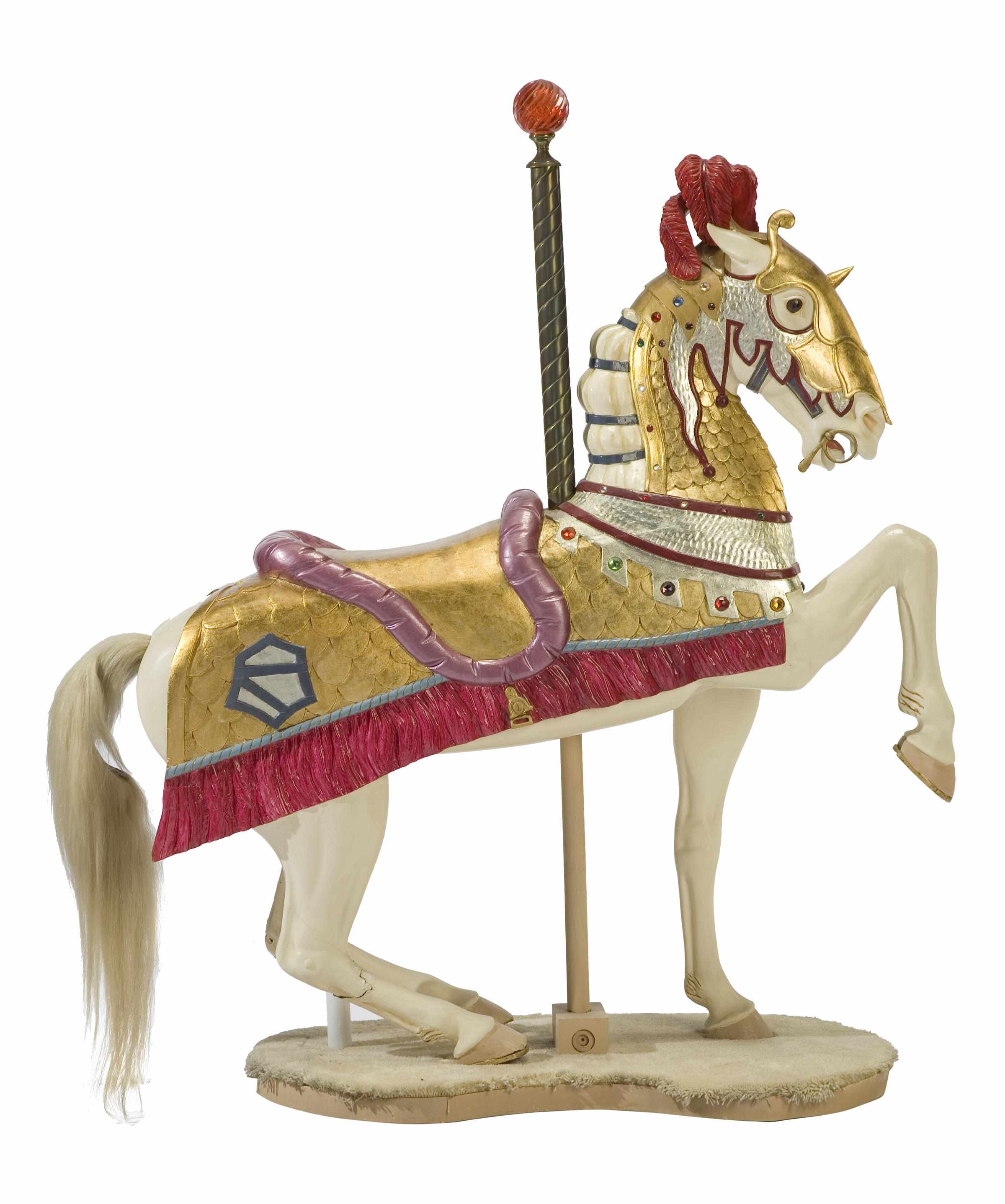 Appraisal: A carousel figure of a standing horse mid th century