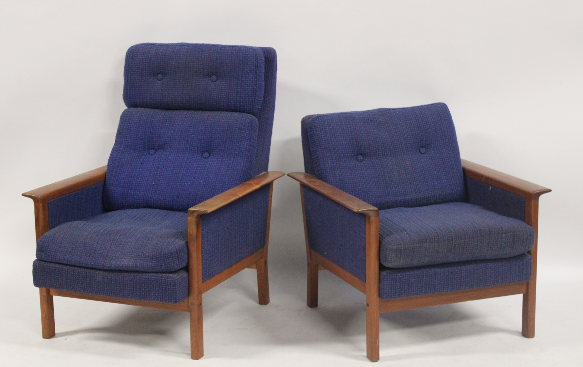 Appraisal: MIDCENTURY MODERN UPHOLSTERED CHAIRS Probably Danish Apparently unsigned From a