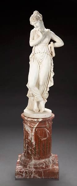 Appraisal: A Neoclassical style carved marble figure of a muse after