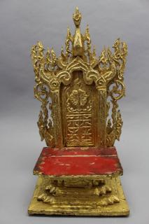 Appraisal: Carved Gilt Chinese Shrine Carved Gilt Chinese Shrine Height inches