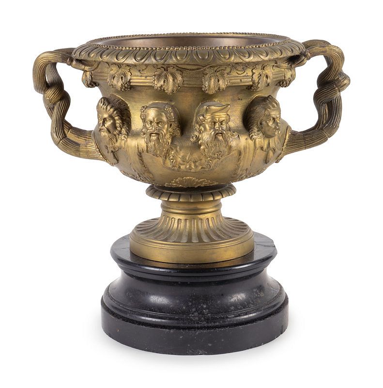 Appraisal: A Grand Tour Bronze Warwick Vase after the Antique Height