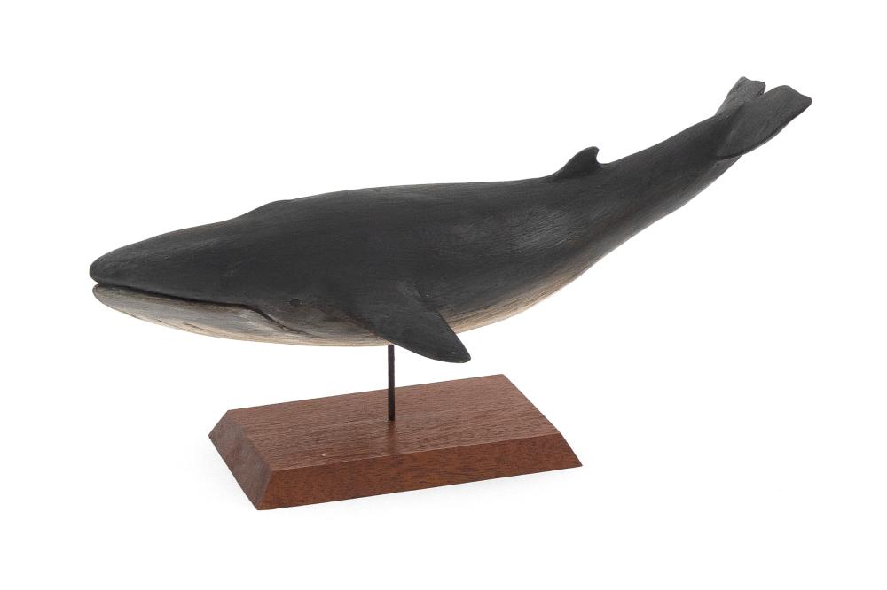 Appraisal: FRANK S FINNEY CARVED AND PAINTED WOODEN HUMPBACK WHALE CAPEVILLE