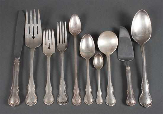 Appraisal: Set of American sterling silver flatware and serving pieces in