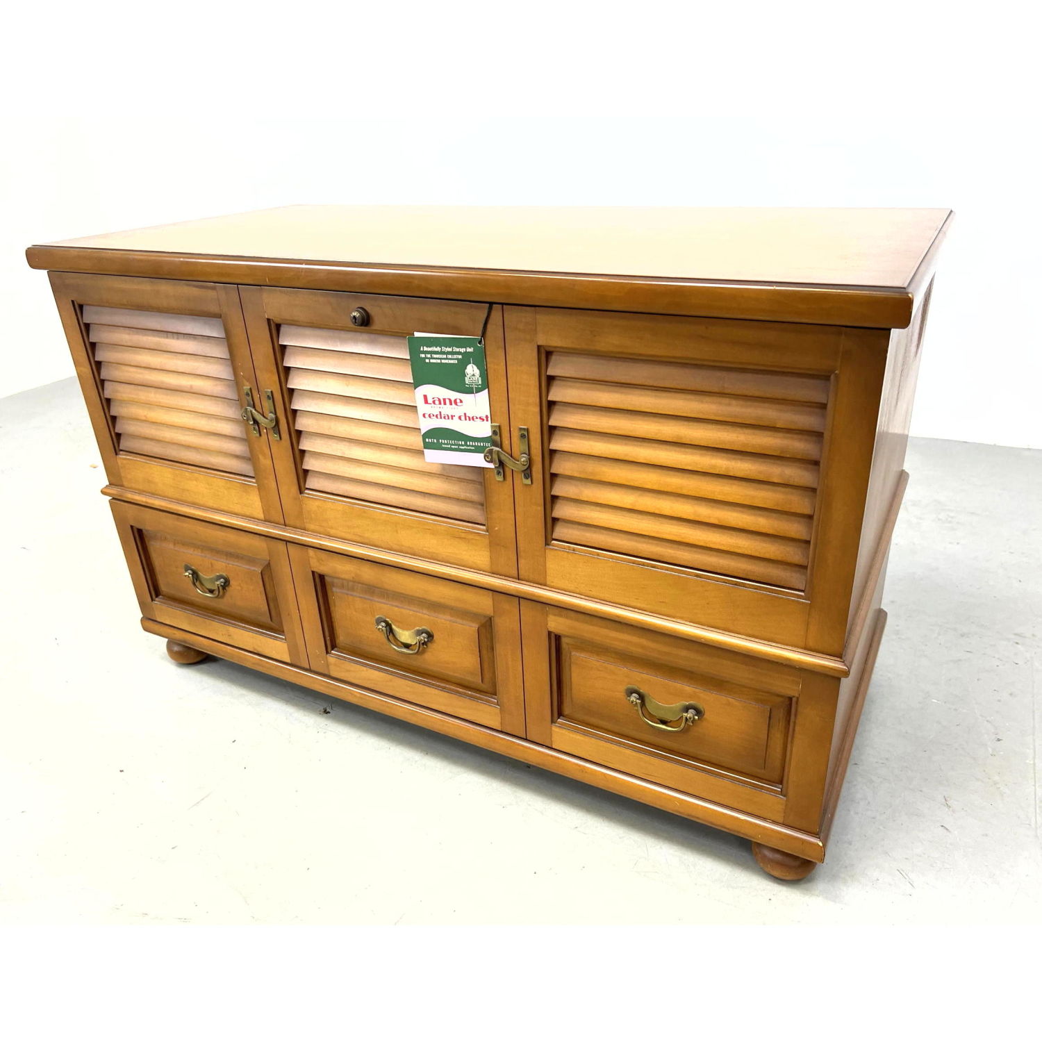 Appraisal: LANE Cedar Chest Louver Shutter style facade Lane hang tag