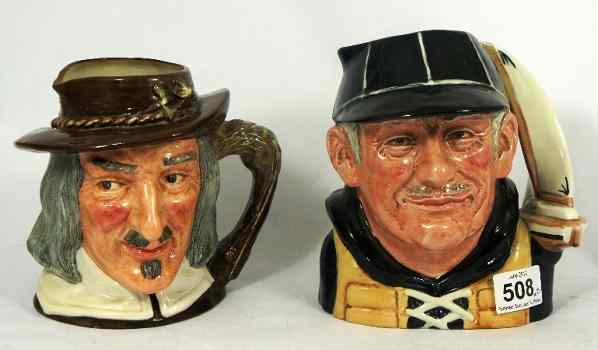 Appraisal: Royal Doulton Large Character Jugs The Yachtsman D and Izaak